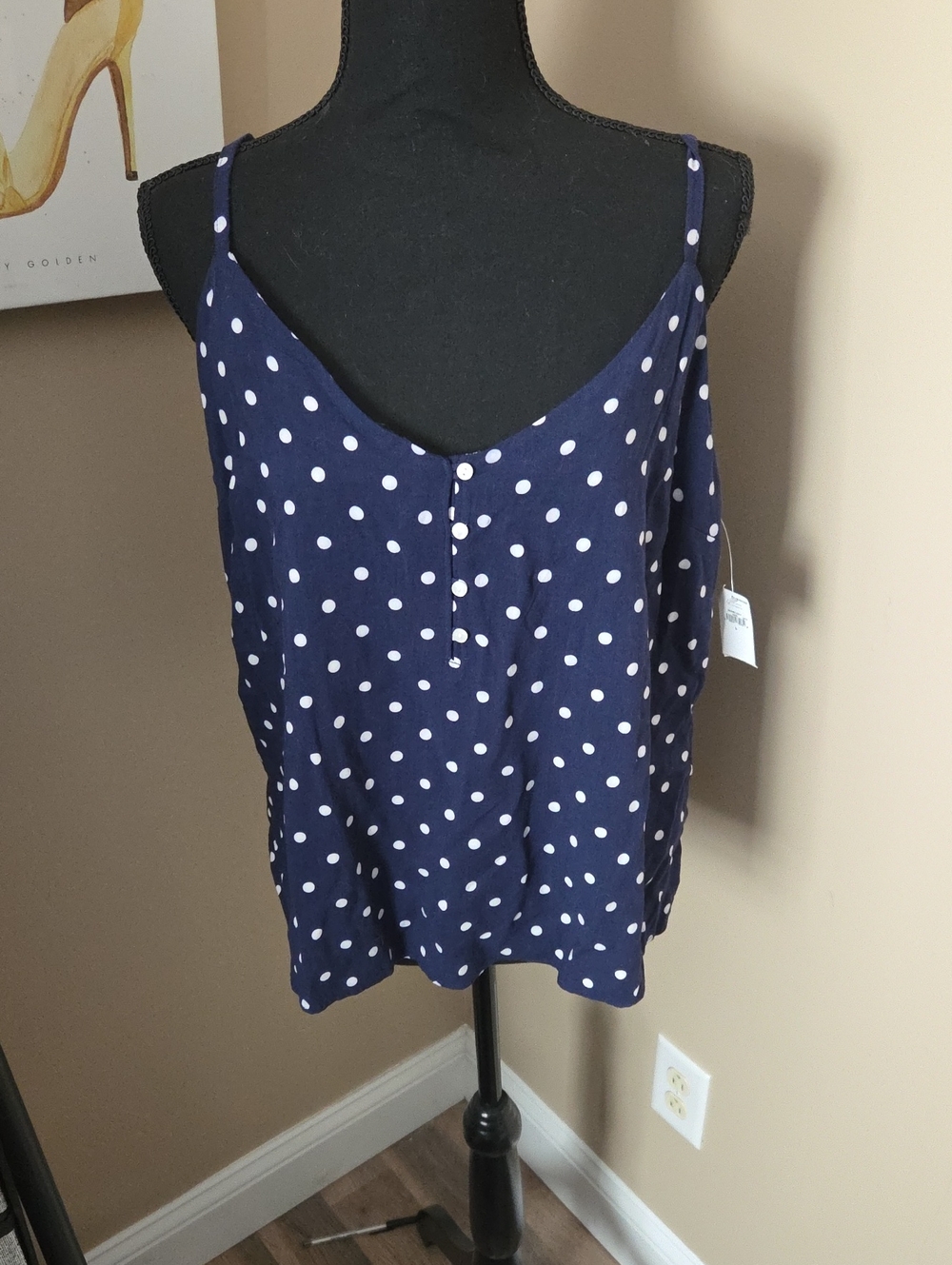 $5/$25- NWT -Old Navy Polka Dot Navy Camisole